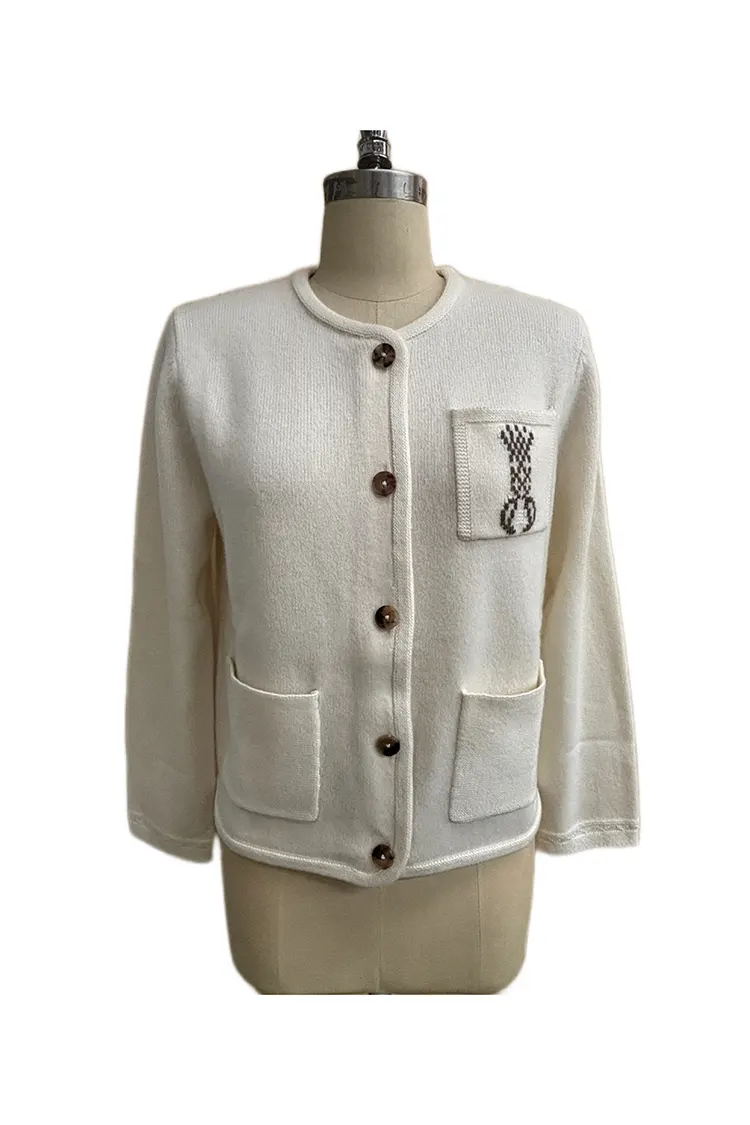 여성용 크롭 카디건 스웨터