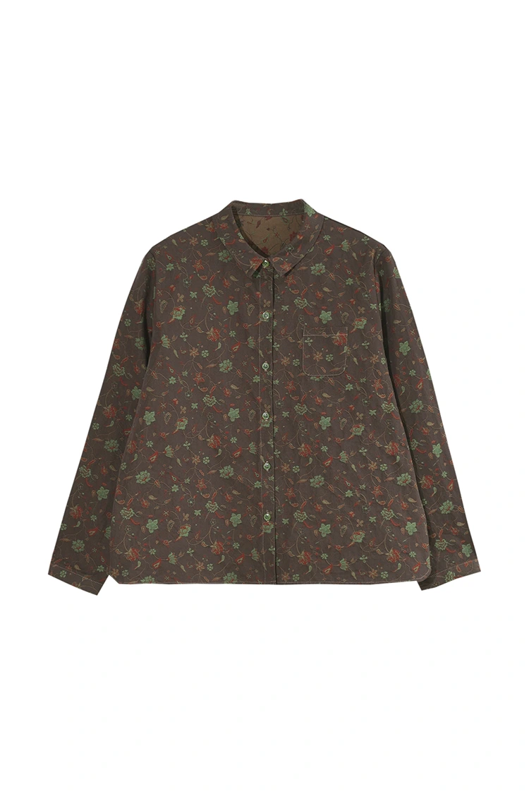 여성용 꽃무늬 캐주얼 블라우스