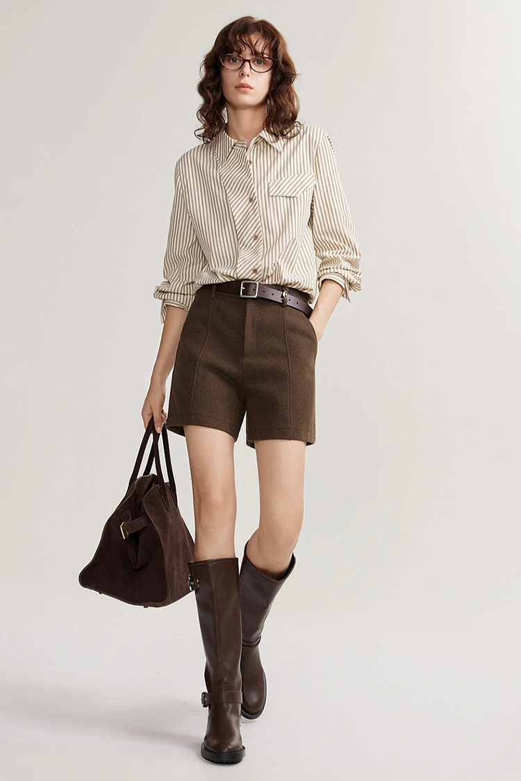 여성용 루즈 스트라이프 캐주얼 블라우스